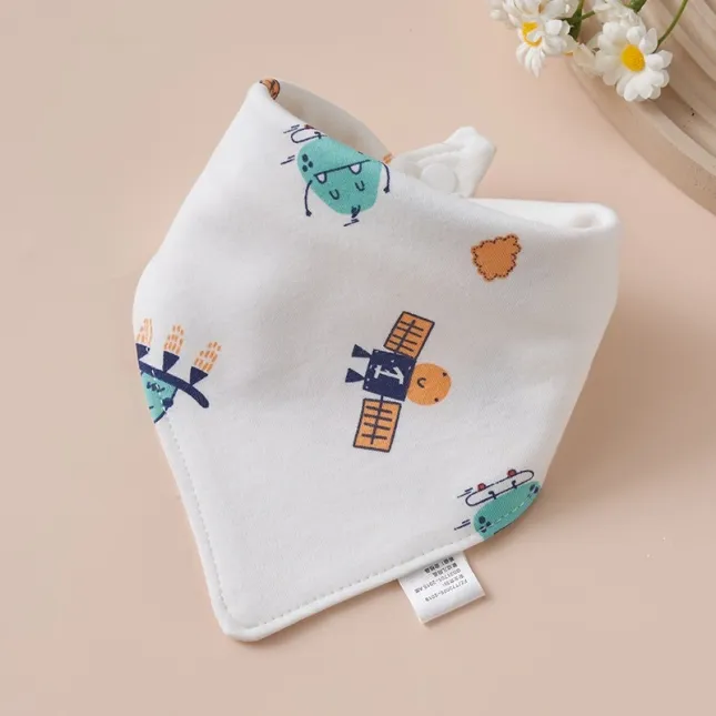 Satellite Baby Triangle Cotton Bib